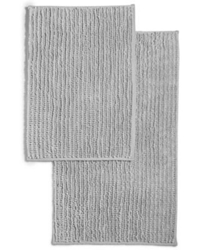 Martha Stewart Collection 2-Pc. Noodle Rug Set Grey Bath Mat - 第 1/7 張圖片