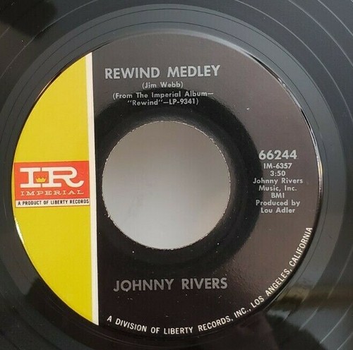 Johnny Rivers TRACKS OF MY TEARS (EP ROCK N ROLL 45/PS) #66244 PLAYS VG+ TO VG++ - Picture 5 of 6