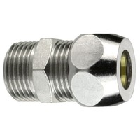 "Quetsch Verschraubung Schraube Messing Chrom 1/2\"AG 3/8\"IG-AG ø10Mm Ersatz"