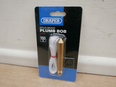 DRAPER 100GRAMM MASSIV MESSING PLUMB BOB & 5M NYLONSCHNUR 60698