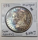 1885 Morgan Silver Dollar $1 Gorgeous Monster Rainbow Toning !!!