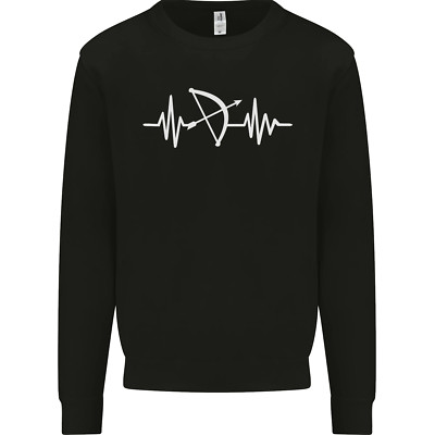 Pulse Archery Bogenschütze lustiges EKG Kinder Sweatshirt Pullover