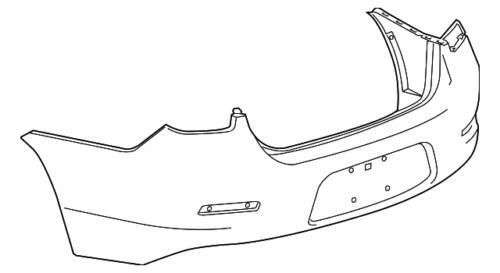 Cubierta del parachoques trasero para Chevrolet Malibu Limited 2014-2016 (P/N 23146558)