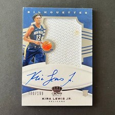 2020-21 Panini Crown Royale Rookie Silhouettes Auto Kira Lewis Jr /199 Pelicans