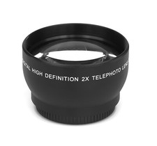 2.0x - 46mm HD Tele Ancillary Lens Real Glass Brands Look Resolution Lens 2x