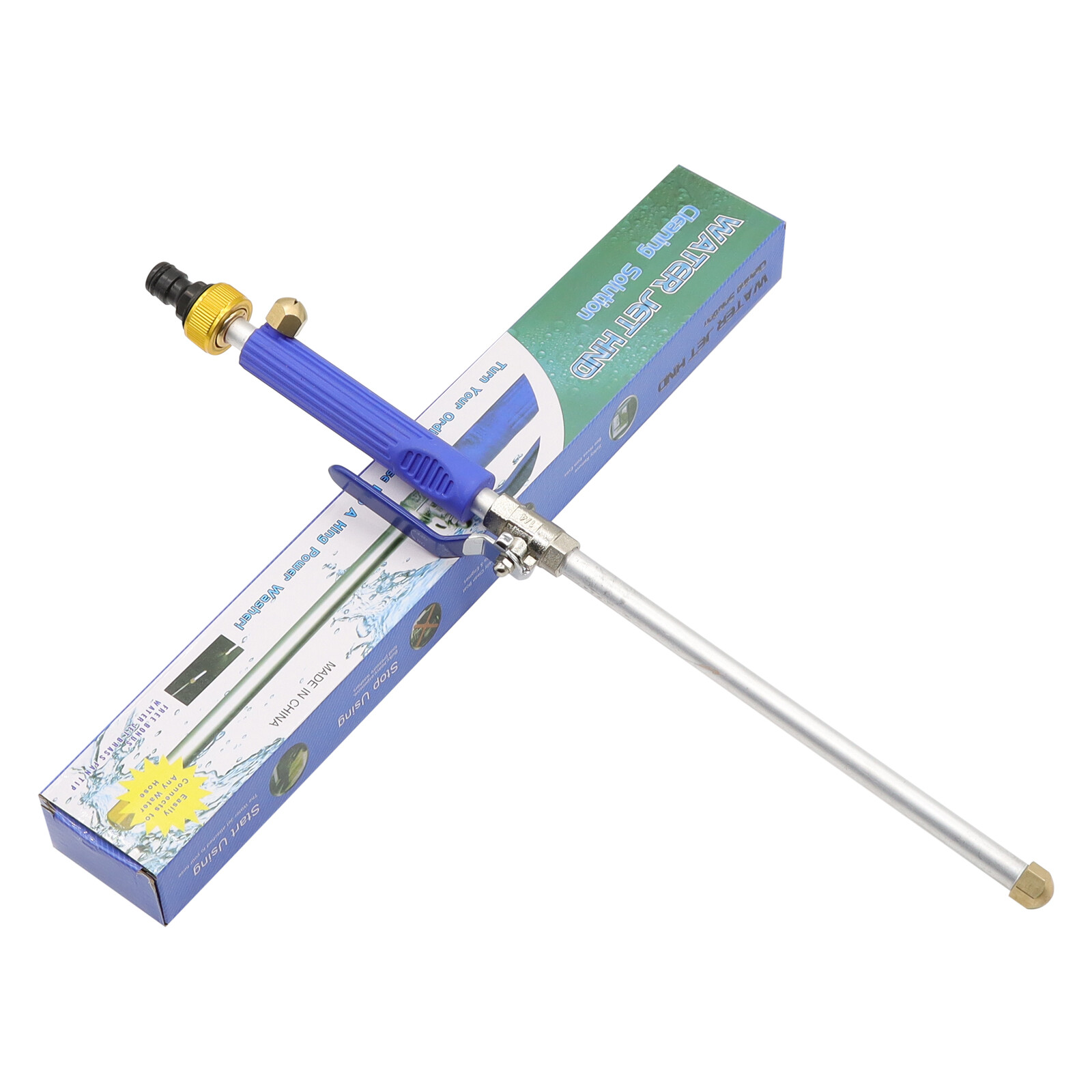 Pressure Power Washer Wall Water Spray Gun Nozzle Wand Attachment High Hose Jet Chainsaw