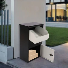 Package Delivery Box Mail Parcel Drop Mailbox Home Container Outdoor Porch+Lock