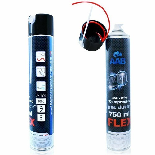 7x AABCOOLING Compressed Gas Duster FLEX 750ml TASTATUR REINIGUNG DRUCKLUFTSPRAY - Afbeelding 10 van 11