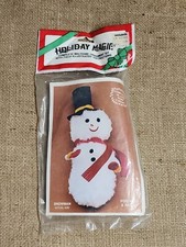 Vintage Holiday Magic Macrame Ornament Kit - Snowman Craft