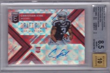 CHRISTIAN KIRK 2018 Donruss Elite RC #109 Red Aspirations Autograph /20 BGS Auto