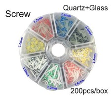 Dental Quartz Glass Fiber Posts Screw Endodontic Root Canal Pins Crown Build-Up