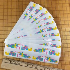 10 Mrs Grossmans Baby ABC Blocks Stickers Toys Girl Boy Duck Bottle Bunny 