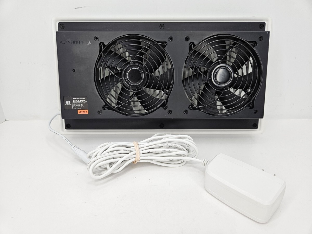 AIRTAP T6 Quiet Register Booster Fan Heating Cooling 6 x 12” White