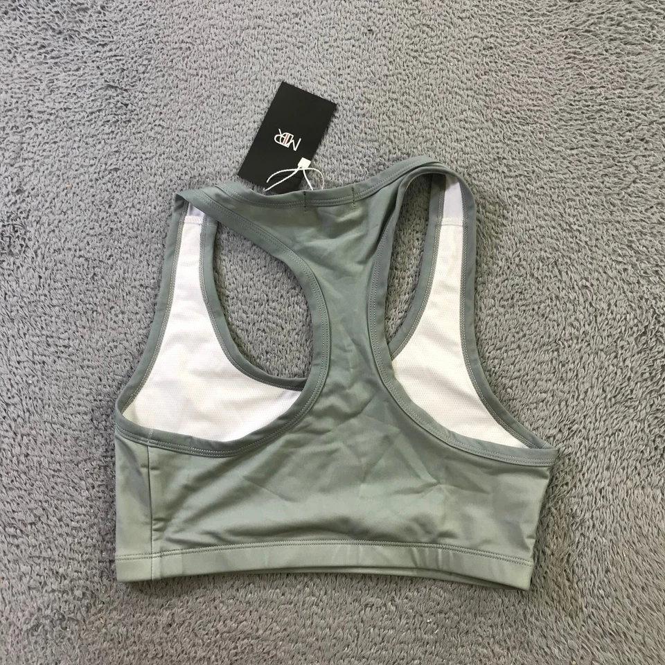 Top corto grande Milano Di Rouge para mujer verde blanco camisa informal Foto 4 de 4