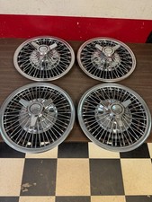 1964 1965 1966 1967 Chevy Impala Chevelle 14 Wire Spinner Bow Tie Hubcaps Nice