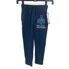 New Marvel Black Panther Boys Medium Elastic Waist Navy Lightweight Sweatpants