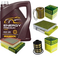Mann Inspektionspaket 5L Mannol Energy Premium 5W-30 FüR Opel Zafira B 1.9 Cdti