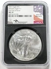 2021 $1 American Silver Eagle NGC MS70  Type 1 Heraldic FDOI US Coin