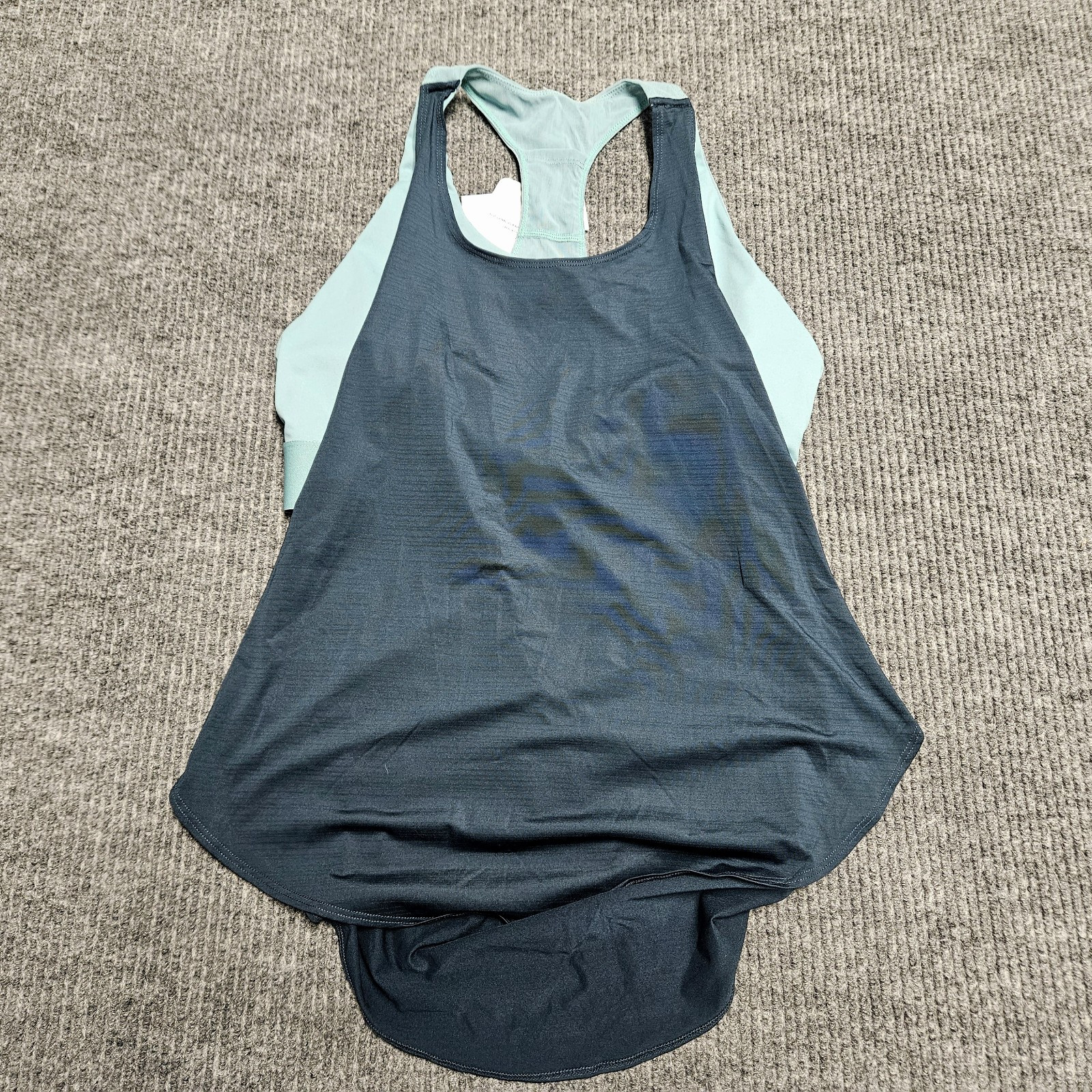 Fabletics Eco-conscious Built-in Bra Swing Tank Large Performance Blue NWT