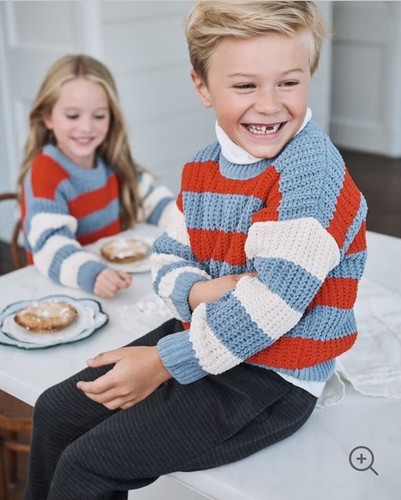 Hanna Andersson Kids Chenille Striped Sweater - Picture 3 of 3