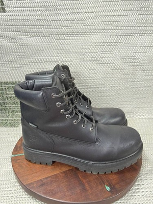 #ad Timberland Pro Boots Mens Size 13 Wide Direct Attach Soft Toe Work Black Leather $51.99