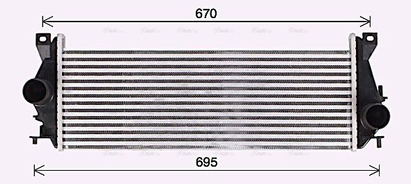AU4338 AVA Intercooler FIT LAND ROVER DEFENDER 110 (1991) 2.5 TD5