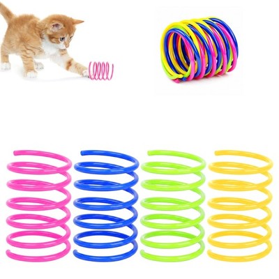 YEVYO Colorful Cat Spring Toy - Interactive Chew & Chase Fun for Indoor Cats