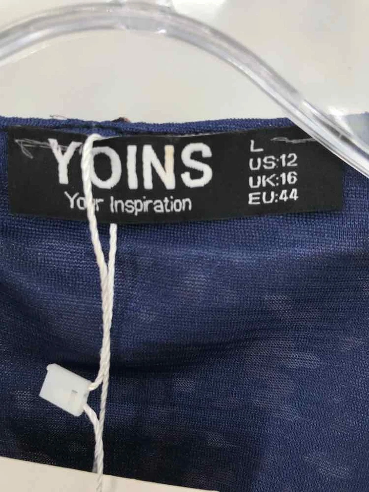 Vestido YOINS de segunda mano negro talla 12 envolvente manga corta larga Foto 3 de 3