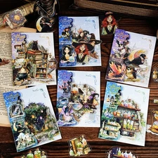 15Pcs Witchcraft Themed PET Stickers Journal Planner Decals Scrapbooking Collage