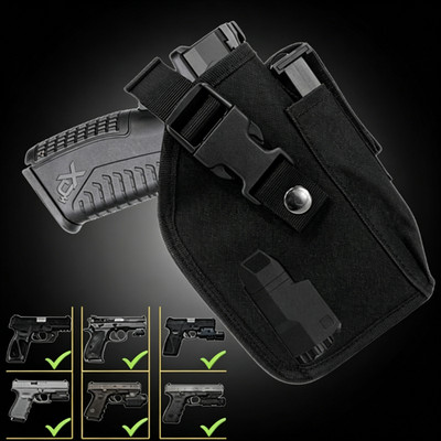 Tactical Right Hand Belt OWB Pistol Gun Holster Pouch Fit Laser/Light Attachment