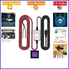 Dash Cam Hardwire Kit 12-24V to 5V USB, Low Voltage Protection, 24-Hour