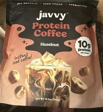 Javvy- protein coffee Hazelnut Protein Exp Date 10/2026 12.3 Oz