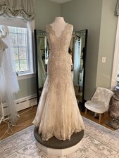 Champagne Gold Lace Stella York Wedding Gown Size 14