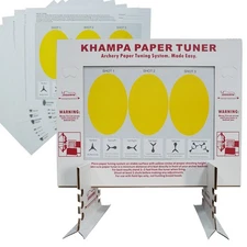 KHAMPA DIY Archery Paper Tuning System Kit with 12pc Archery Replaceable  Papers