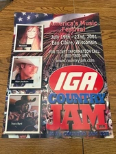 2012 IGA Country Jam Eau Claire Wisconsin Nabisco Cardboard Store Display Sign