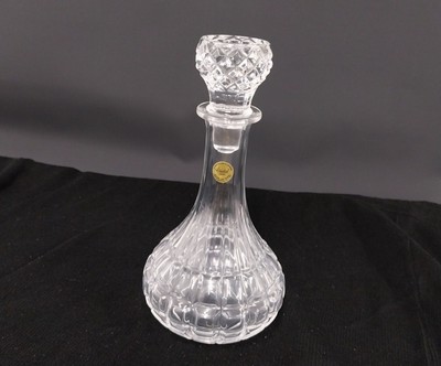 Vintage Cristal France Bleikristall Whisky 0,75cl Karaffe mit Stopfen leer 