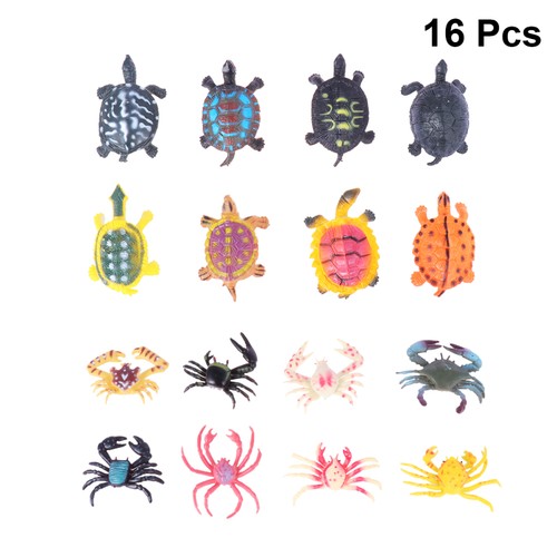 16 Pcs Simuliertes Spielzeug Für Schildkrötenkrabbenmodell Krabbentierspielzeug - Photo 9/11