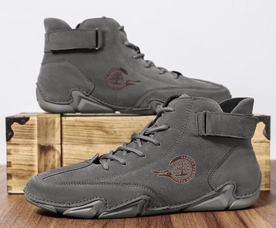 Wiecel- wasserdichte Barfußschuhe aus Leder Grau, Größe 43
