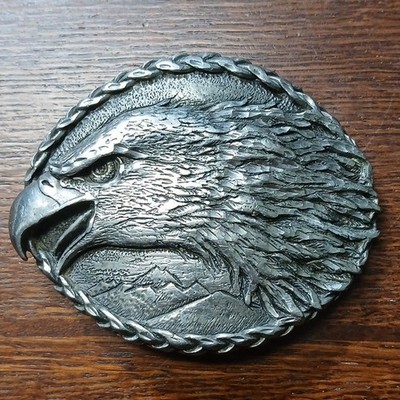 Ege 1993 Bald Eagle Western Americana Belt Buckle Collectible