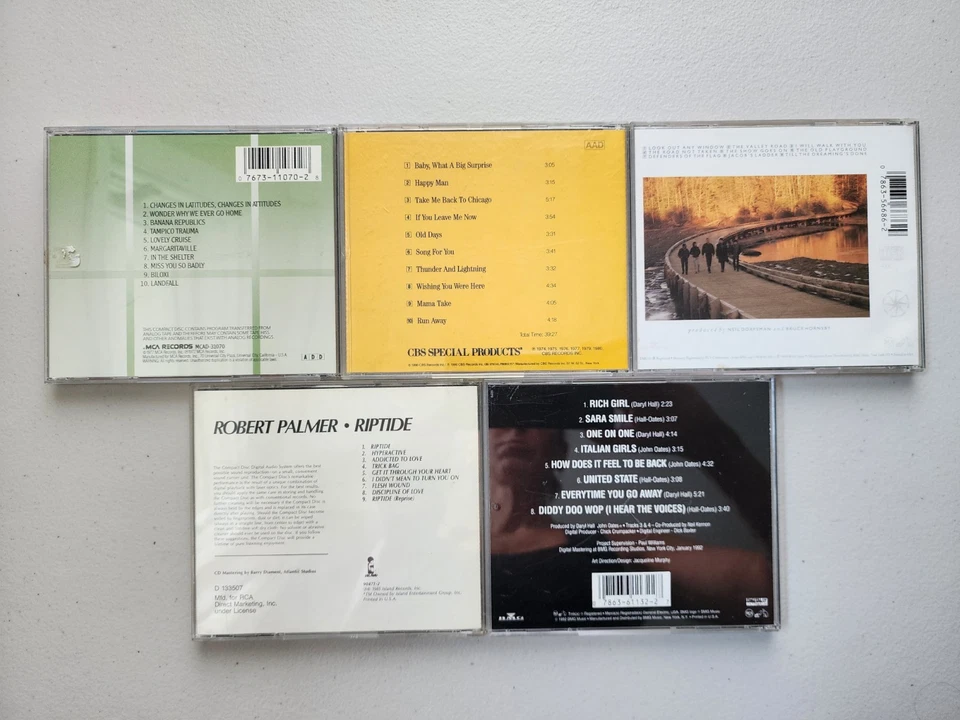 CHICAGO - JIMMY BUFFET - PALMER - HALL & OATES - HORNSBY & THE RANGE LOT 5 CDs Foto 2 de 2