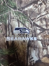 Realtree Camo Zip Up Hoodie- SEATTLE SEAHAWKS LOGO   Large