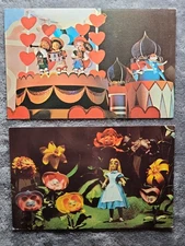 Disney World Its A Small World & Mickey Mouse Revue Postcards Set Of 2 Vintage