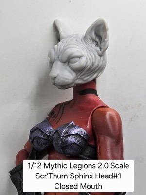 3d Printed 2.0 Head For Mythic Legions 1/12 Scale SCR'TUHM SPHINX HEAD #1