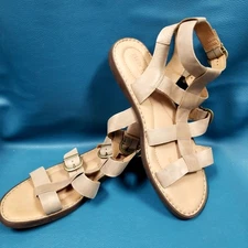 Born Haidee 11M Comfort Brown Leather Gladiator Sandals