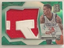 2014-15 Panini Spectra K.J McDaniels RC Jumbo Patch Green #ed 5/5 Prizm!