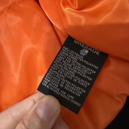Grenade Bomber Snowboard Jacket Black And Orange Mens Size XXL Winter Jacket - Picture 13 of 24