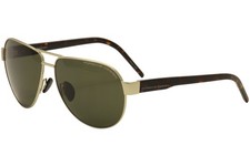 Porsche Design Men's P8632 P/8632 B Light Gold Square Polarized Sunglasses 61mm