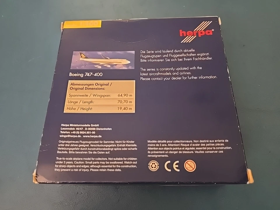 HERPA - Megatop B747-400 - 1/400 - SINGAPORE AIRLINES - Boeing 747 400 N. 560337 - Immagine 2 di 4