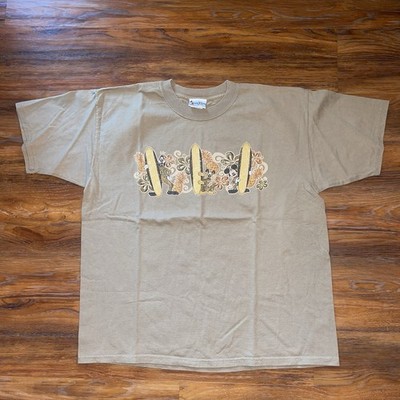 Vintage 90s Walt Disney World Goofy Surf Shack Mickey Pluto Tshirt XL USA Rare
