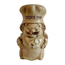 Vintage 1960’s Cookie Chef Treasure Craft Cookie Jar Hand Crafted 12" Gift